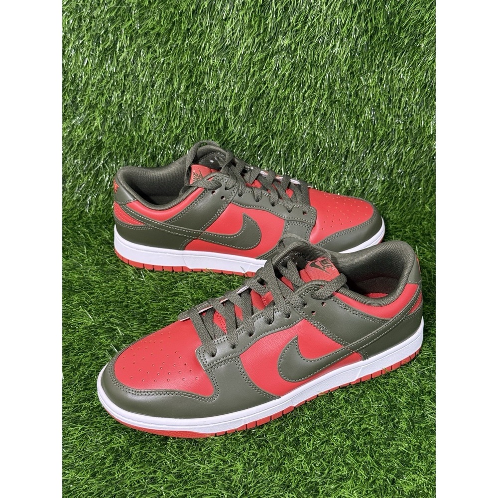 Nike Dunk Low Retro Mystic Red Cargo Khaki DV0833-600 Men's Size 10 New